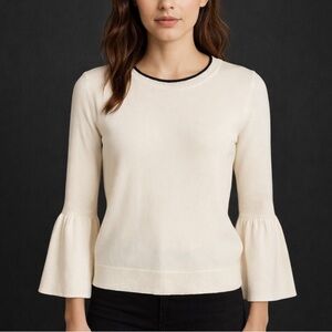 J. Crew Ivory Bell Sleeve sweater